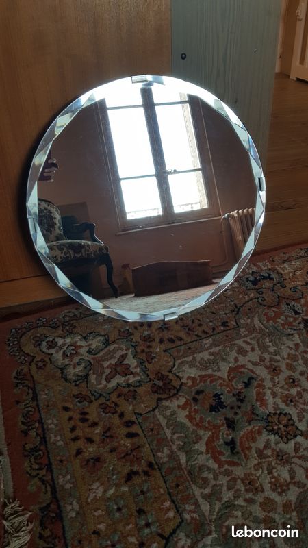 Grand miroir rond biseauté 60 cm (image 1)