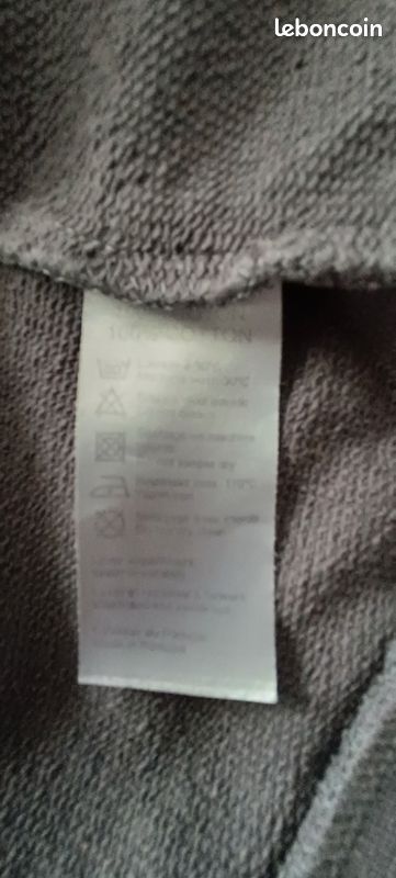 Gilet à capuche gris de la marque Rugby Division, Taille S (image 7)