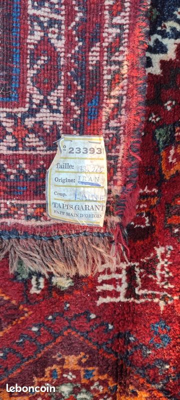 Tapis Persan Balouch Noué Main – 133x85 Cm – Laine Et Coton – Rouge – Dicarpet