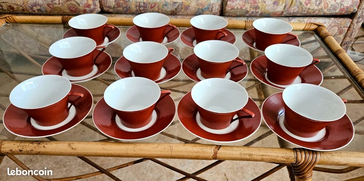 12 tasses à thé Limoges unique 1930 (image 3)