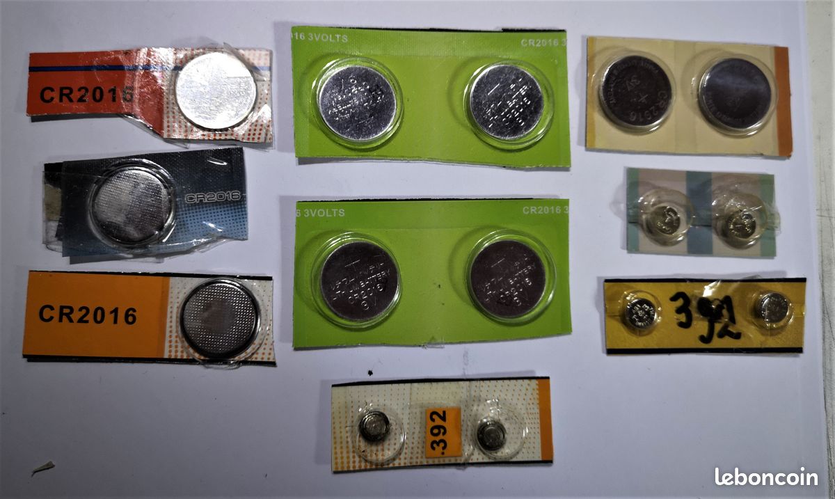 Lot 15 piles bouton batterie qualité pro 6 N° 392 / 9 N° 2016 (image 1)