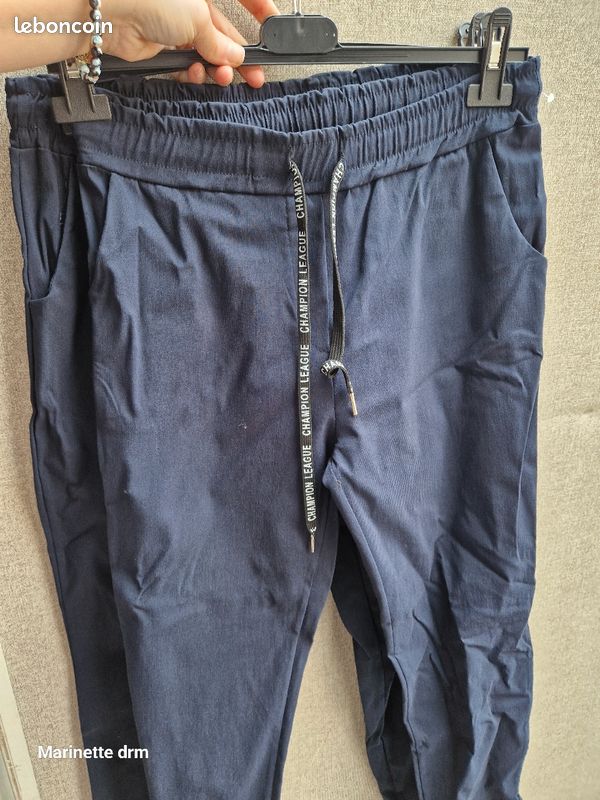 Pantalon bleu marine (image 1)
