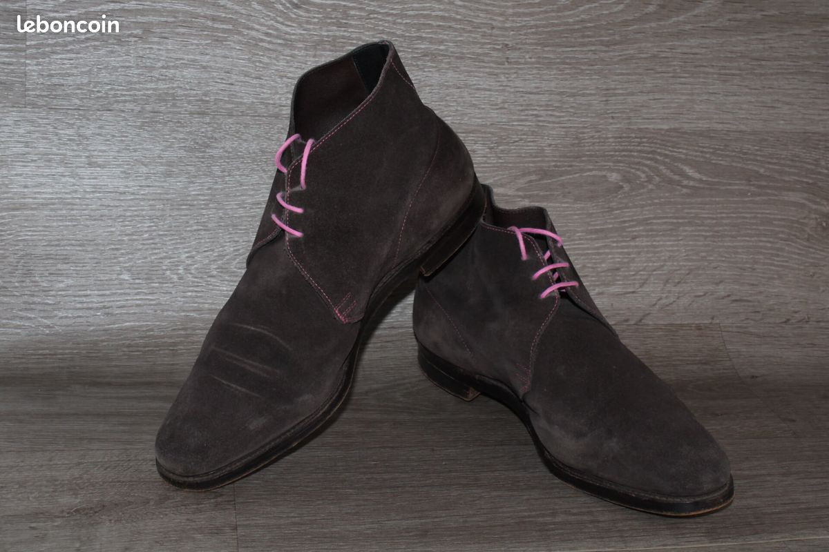 Bottines Chukka Crockett and Jones - Pointure 43,5 Cuir Velours Bon État (image 1)