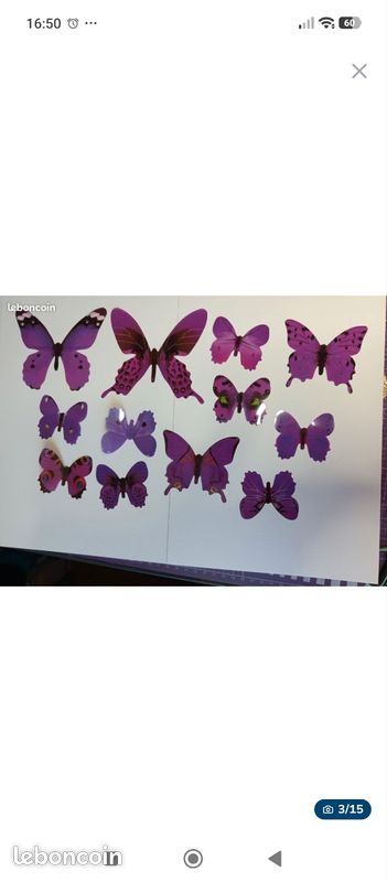 Lot 3D butterfly décoration (image 2)