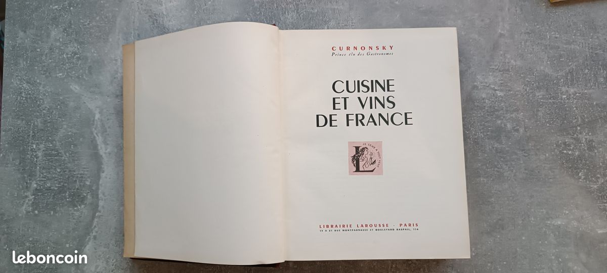 Livre de cuisine et vins de France par Curnonsky (image 5)