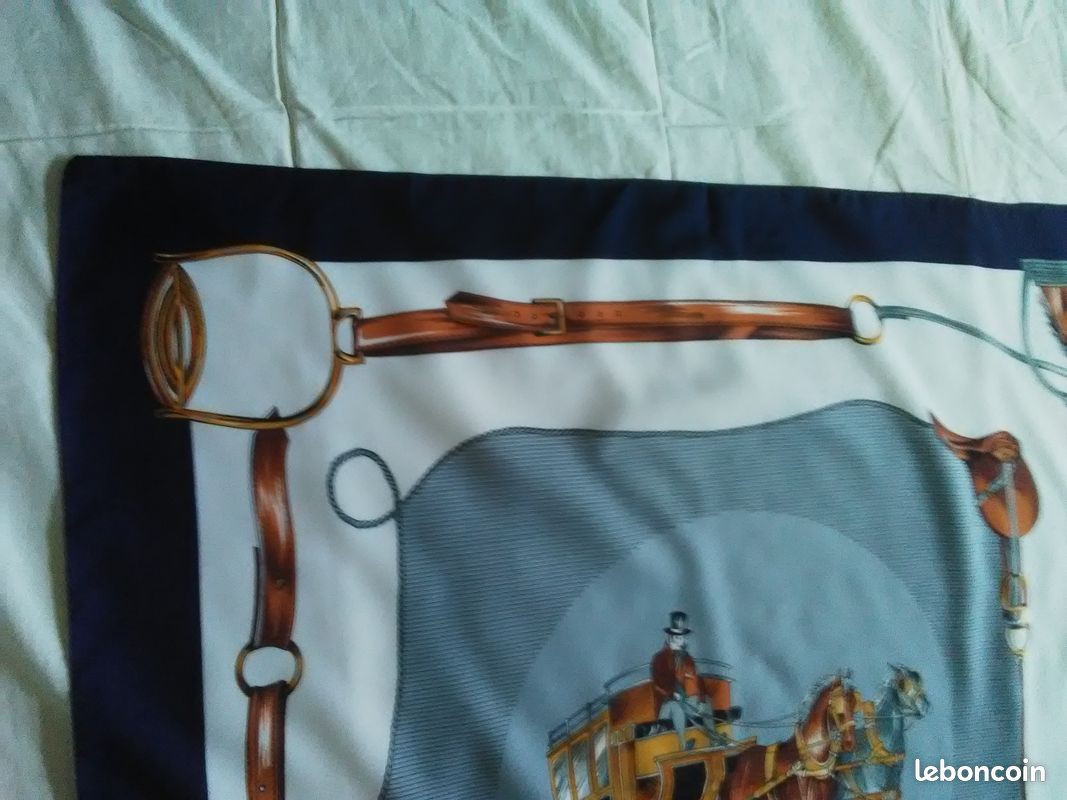 FOULARD VINTAGE signé GIM RENOIR 42 x 166cm état