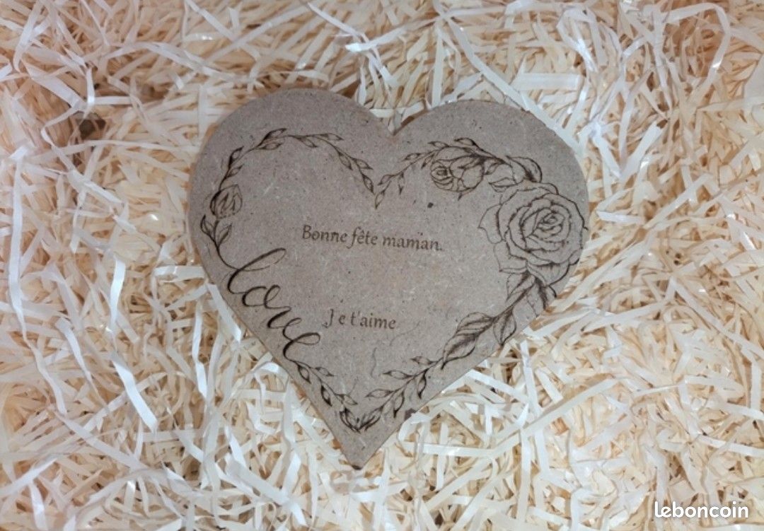 Dessous de verre coeur bonne fête maman (image 1)