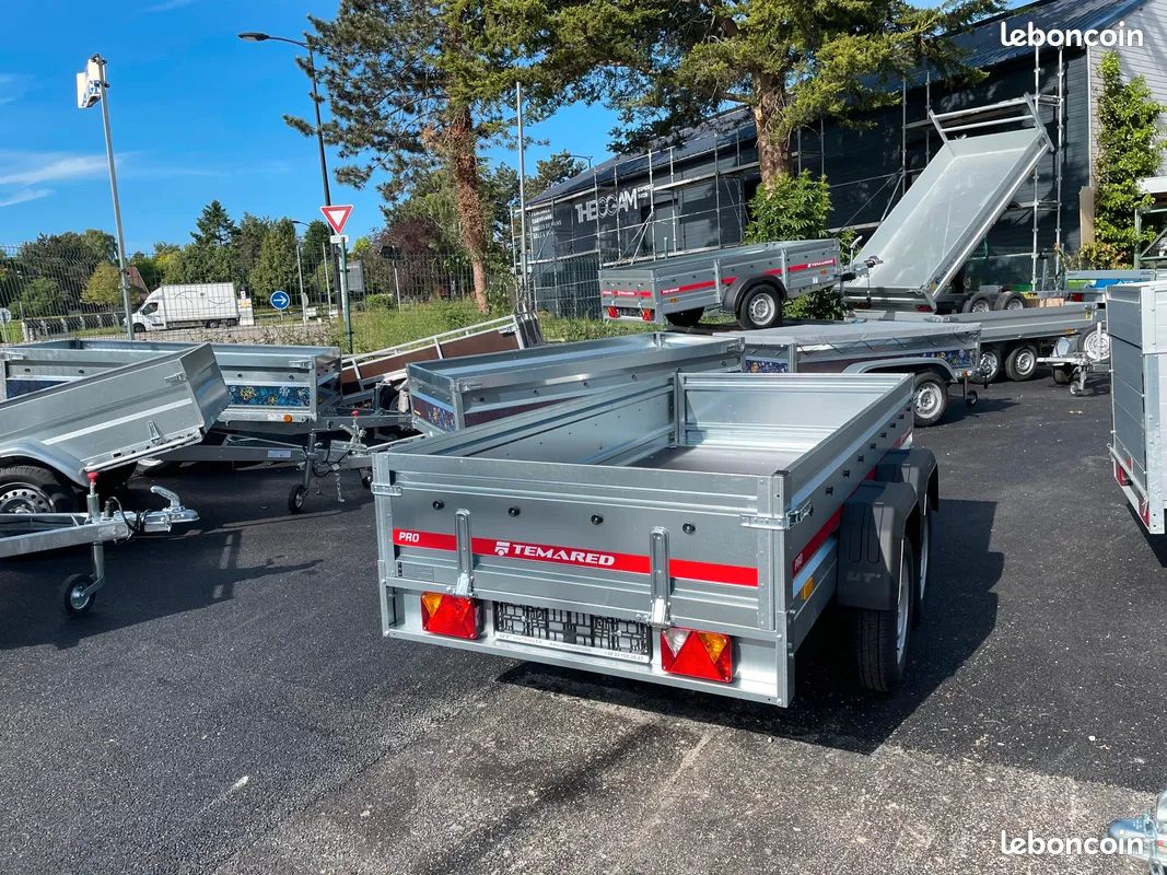 Remorque 2 Mètres 60 X 1 mètre 25 avec 2 essieux de 750 kg (image 3)