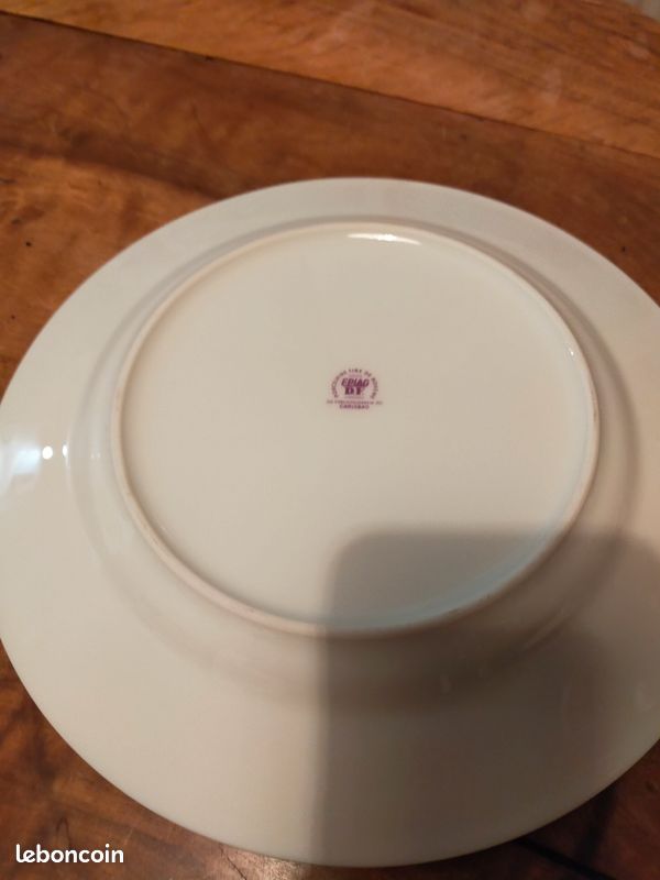 Assiette ancienne en porcelaine de Bohème (image 6)