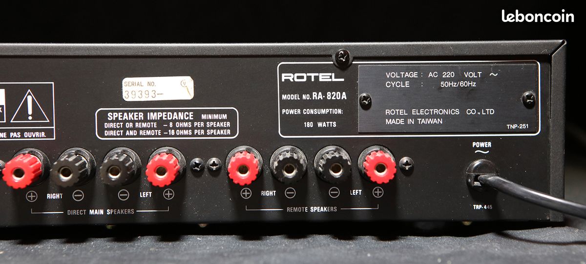 Ampli hifi Rotel RA-820A (image 7)