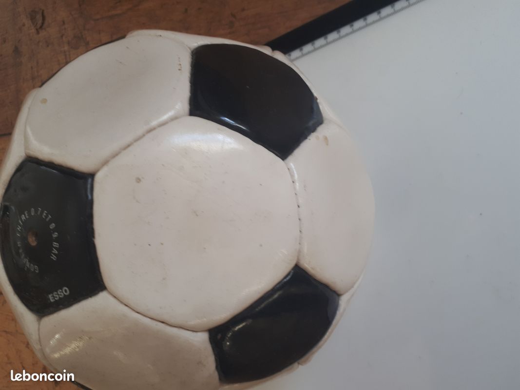 Ballon De Football Vintage Coupe Du Monde 1930 - Cuir Fait Main - Taille 5 Avec Socle En Bois Offert