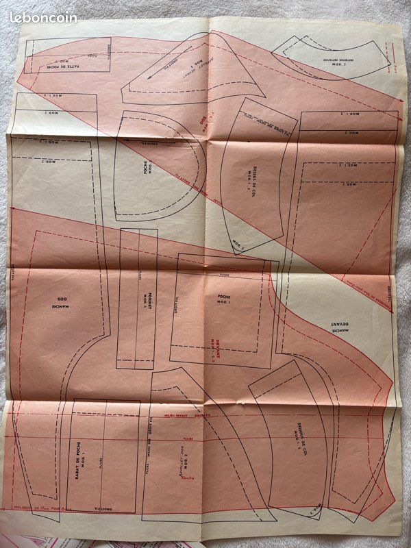 Patron Vintage Paris Luxe - Manteau Fillette Taille 14 Ans - Patron D'époque Jamais Utilisé