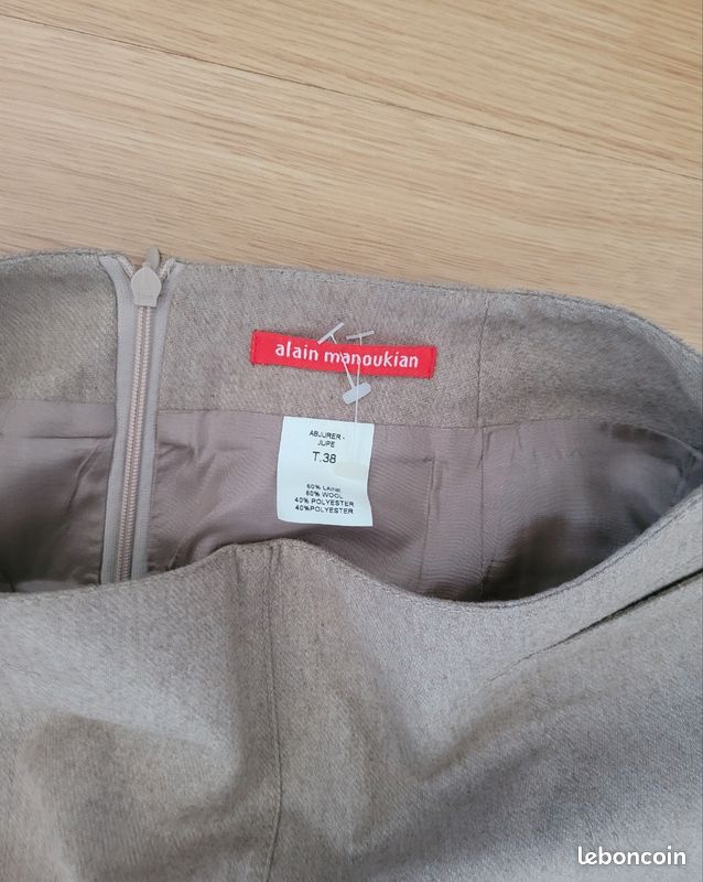 Jupe beige Alain Manoukian taille 38 (image 3)