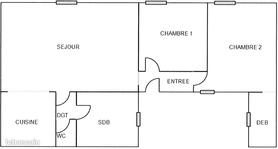 Appartement 3 pièces 66 m² · à Courpière · 66 m² · 480 €