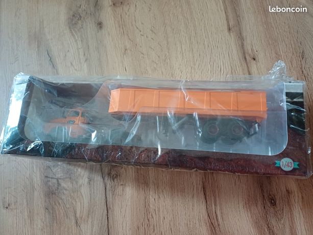 Altaya Ixo 1/43 – Saviem 19.280 HTB Benne TP – Semi-remorque Jaune (Occasion)
