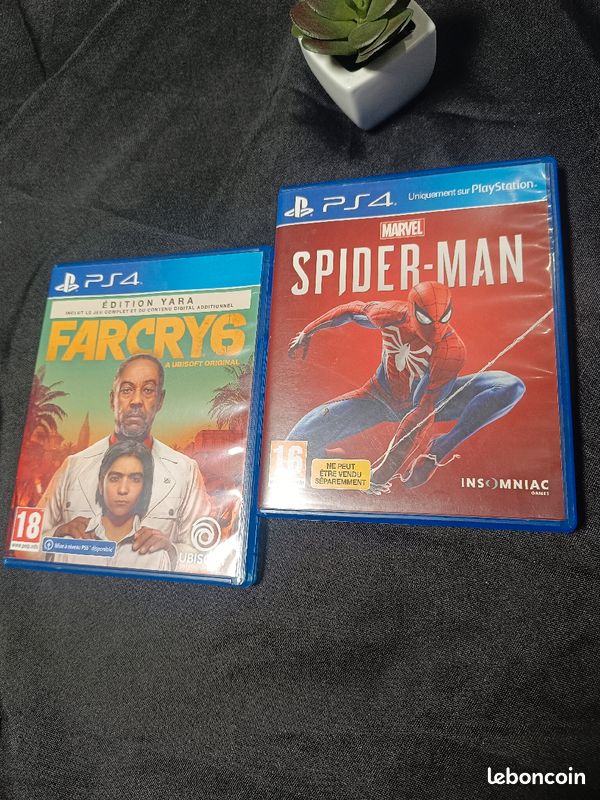 Deux cd ps4 spiderman et farcry 6 (image 1)