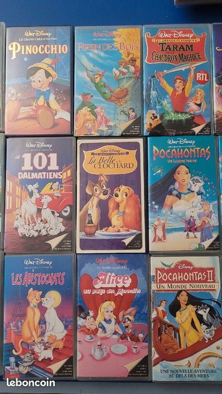 Cassettes VHS Walt Disney et autres dessins animés (image 3)