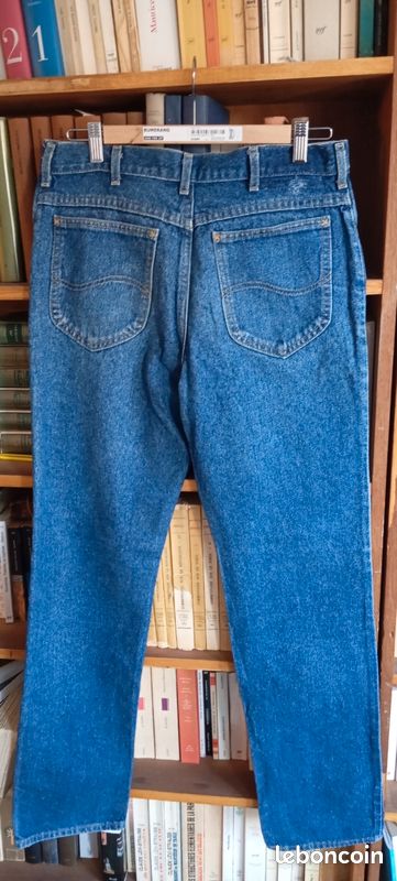 LEE denim jean, 80's made in USA, 32/32, stamp (image 2)