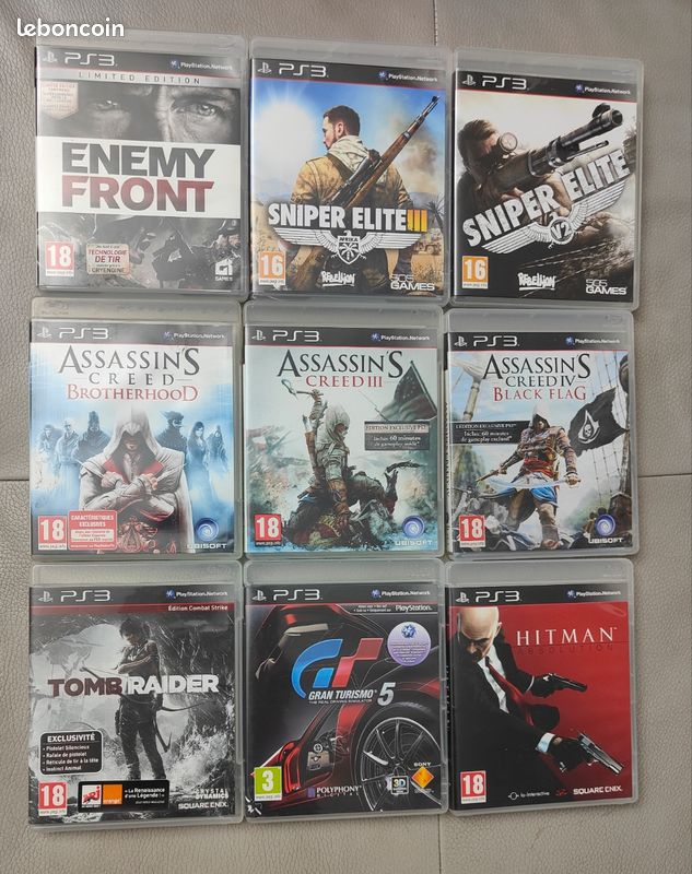 LOT DE 36 Jeux Playstation 3 Ps3 EUR 229,99 - FR