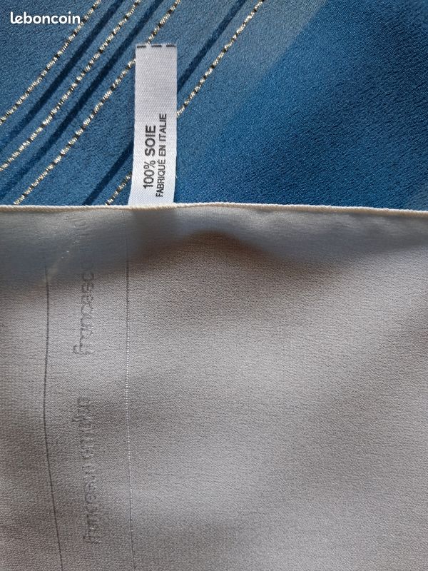 Foulard et pochette soie torrents, Francesco smalto (image 1)