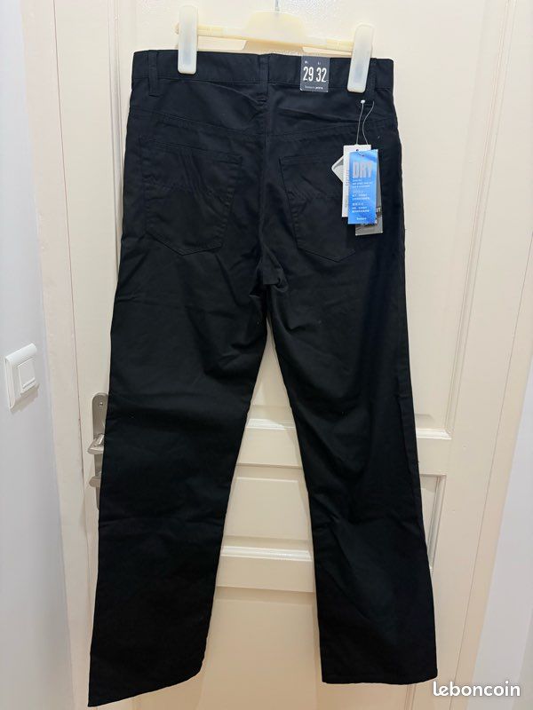 Pantalon droit noir Homme 29 x 32 Bossini (image 2)