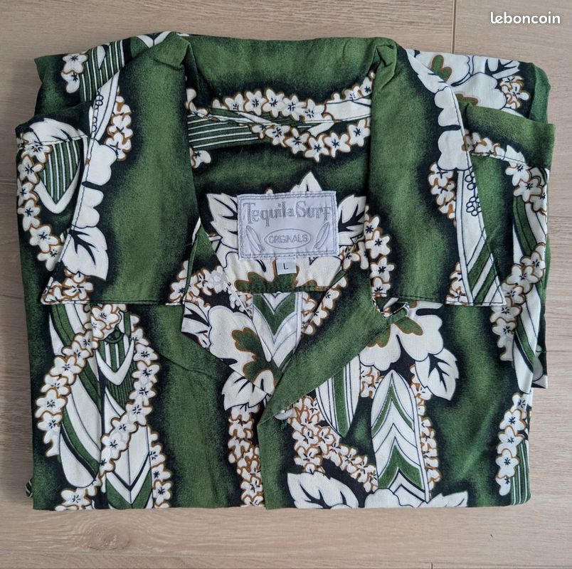 Chemise tropicale à manches courtes décontractée pour