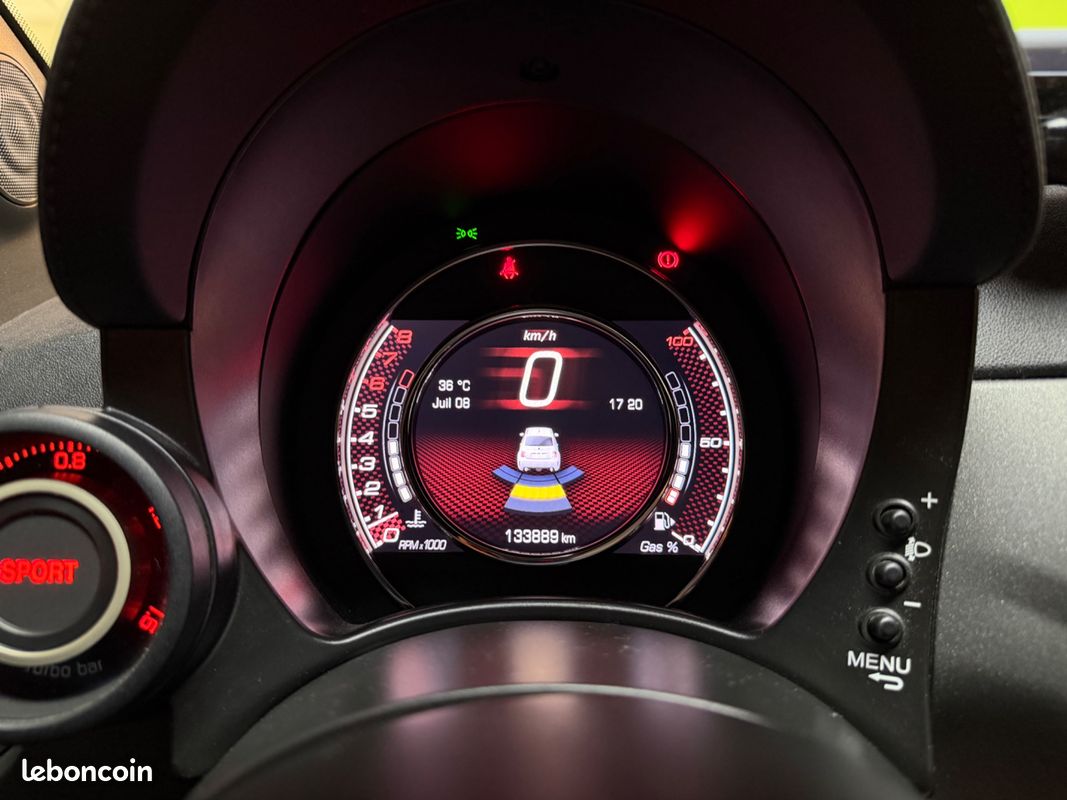 Abarth 500 595 1.4 t 160ch - carplay - radar de recul - échappement sport avec clapet - tomtom abart (image 9)