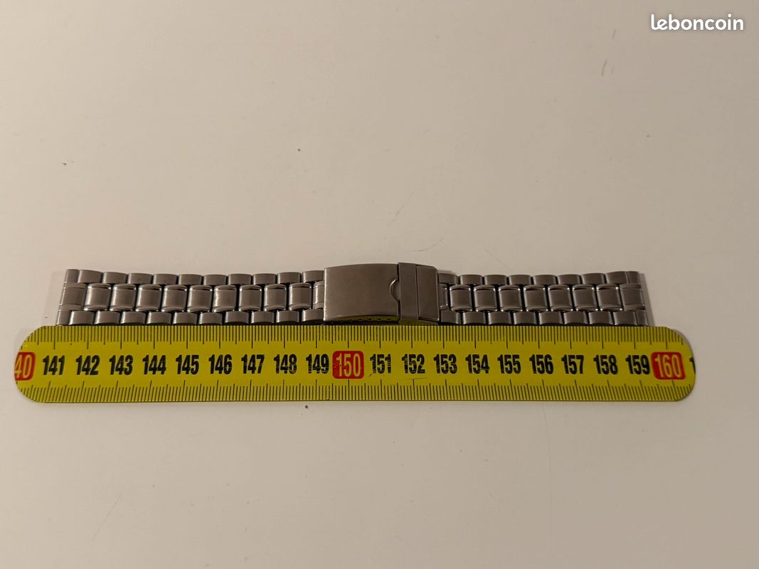 Cobee Bracelet Montre Métal Acier Inoxydable 20mm 22mm Avec Outils - Boucle Double Verrouillage