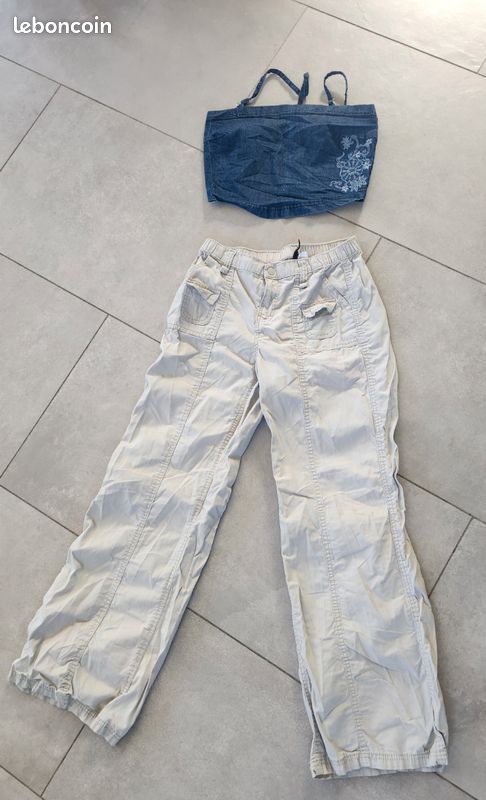 Lot vêtements 14 ans fille pantalon cargo (image 2)