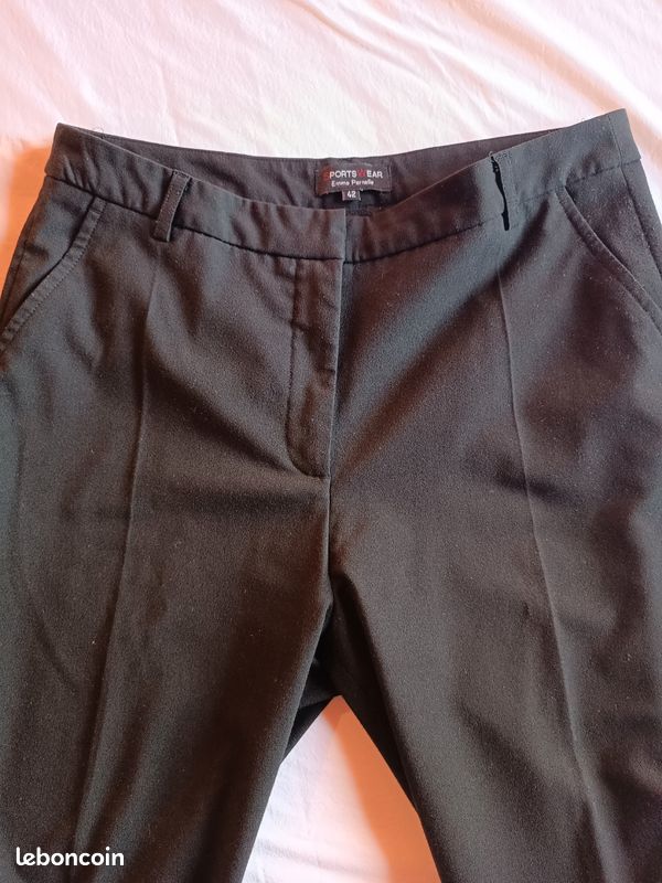 Lot 2 pantalons à pinces T42 grande longueur de jambe Pantashop ou Camaïeu (image 3)