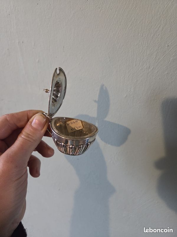 Moutardier ancien en argent sterling – Birmingham, début XXe siècle (image 4)