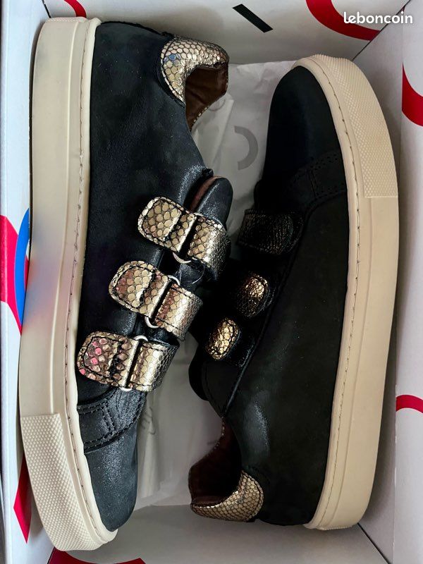 Basket Scratch Basket Noir Et Dore Femme Baskets à Scratch Femme