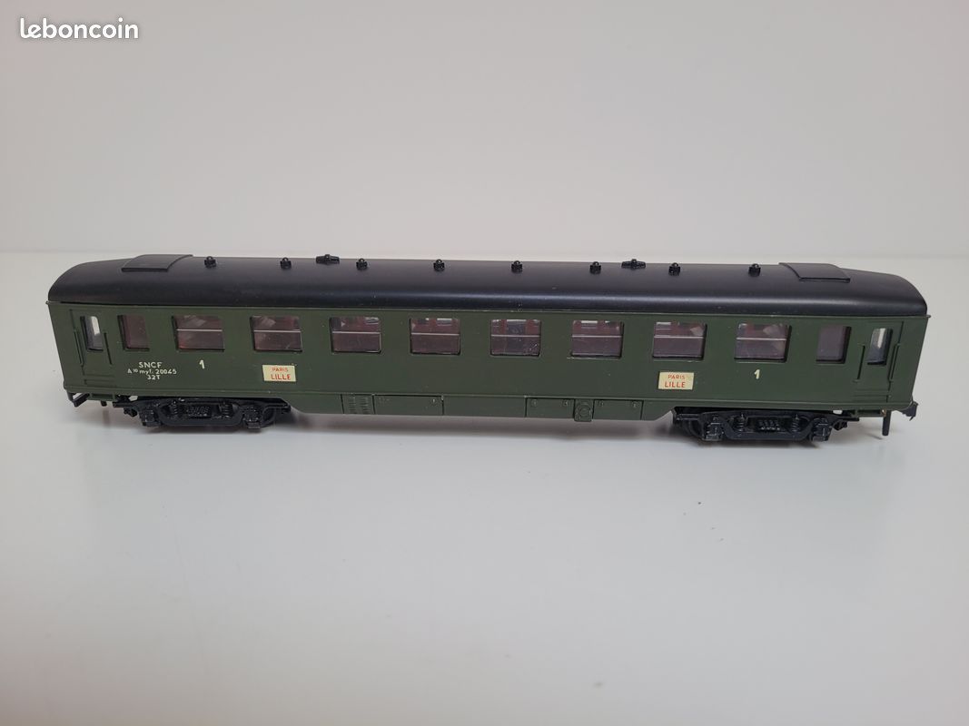Train wagon N° 7340 Voiture voyageurs 1 ère classes type forestier Paris Lille HORNBY ACHO (image 5)