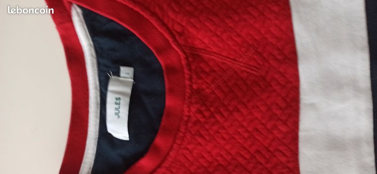 Pull Bleu Blanc Rouge Homme Jules Taille L - Vêtements