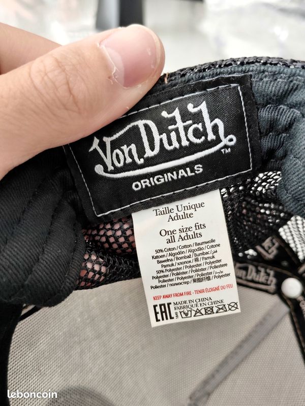 Casquette Von Dutch Truck California Black & Beige Trucker Cap Adult (image 7)