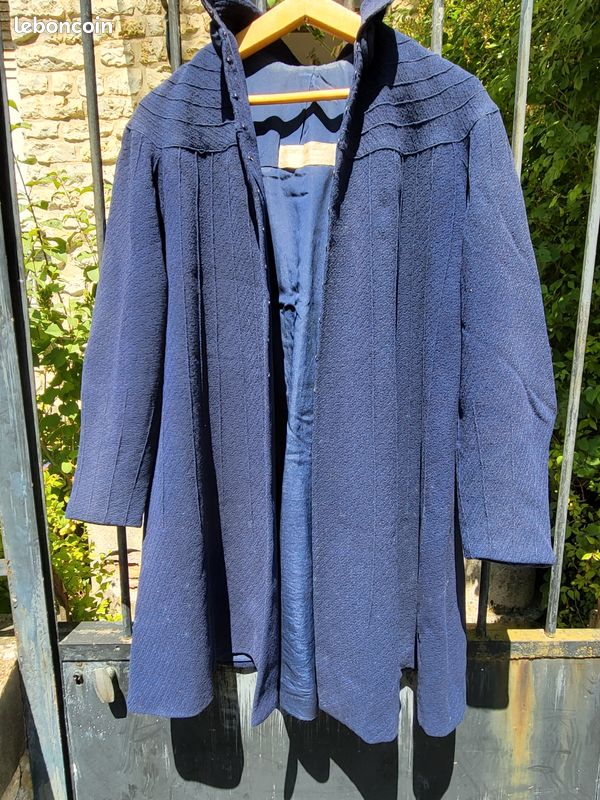Manteau bleu vintage 36 (image 3)