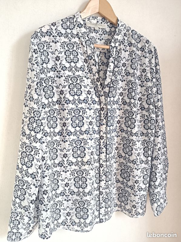 đŠ Superbe veste bleue en lin T44 TBE (image 6)