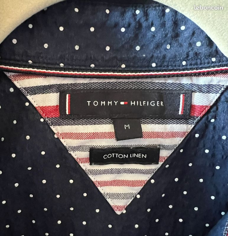 Chemise à manches courtes Tommy Hilfiger - Taille M - Coton & Lin- Comme neuf (image 4)