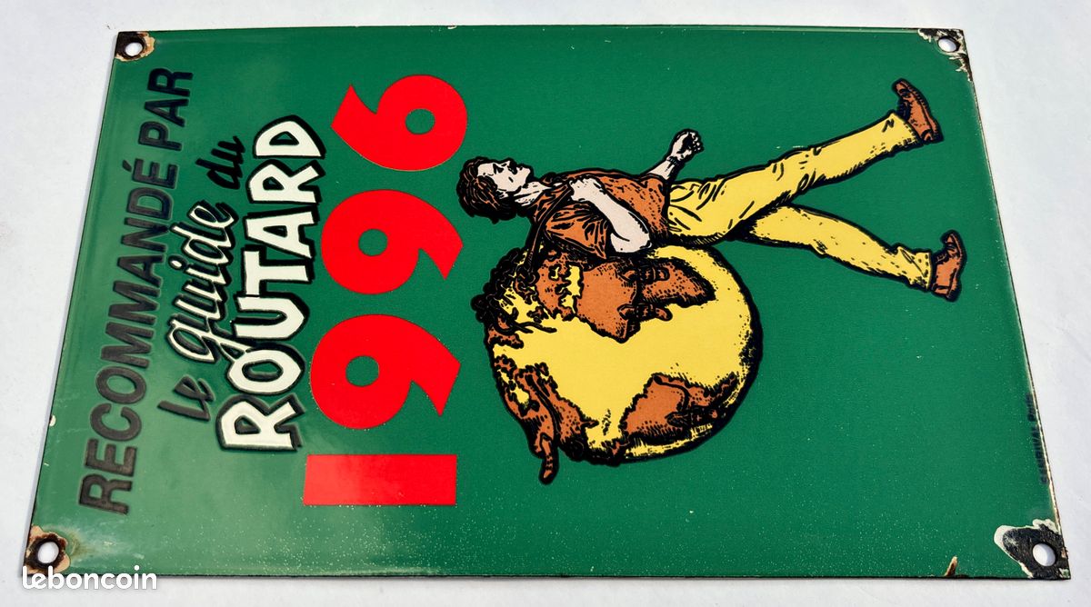 RARE plaque émaillée GUIDE DU ROUTARD 1996 (image 2)