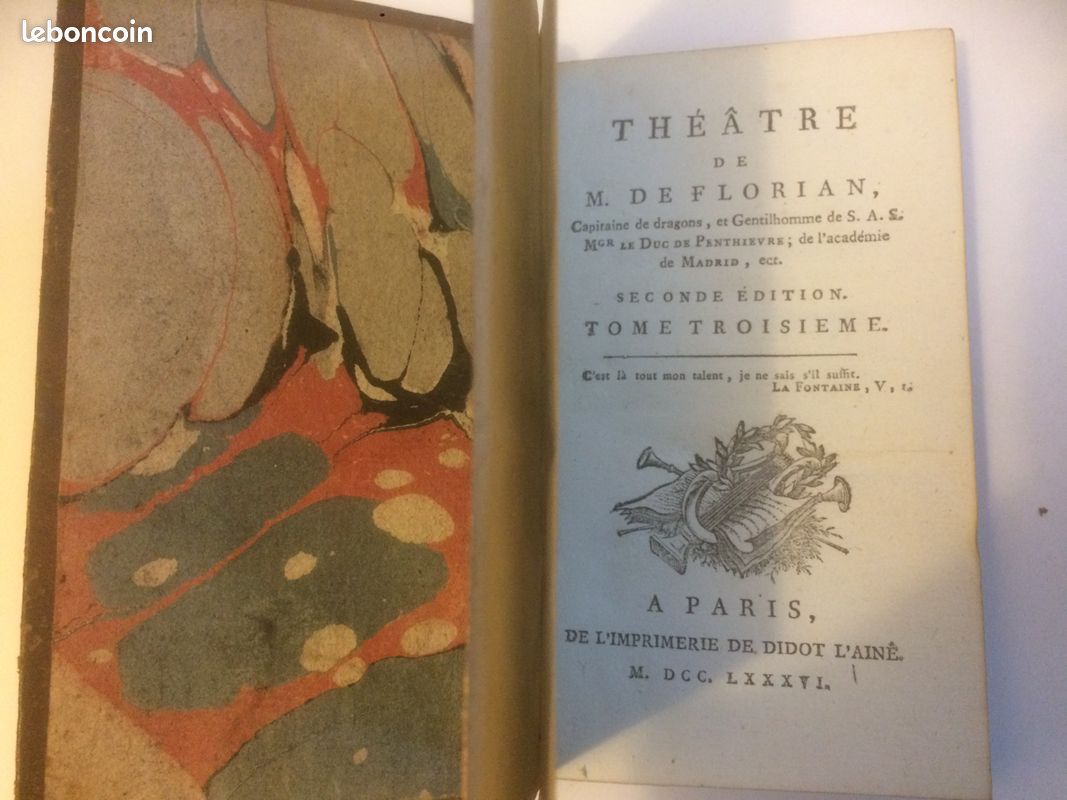 Fables de Florian tome 3 deuxieme edition 1796 (image 1)
