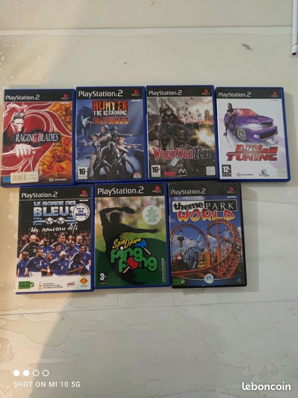 Lot De 5 Jeux PS2 – À Restaurer – Disques Rayés – Vente En L'état