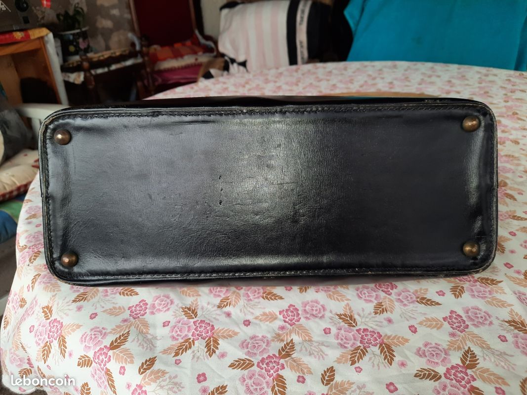 Sac En Cuir Noir Valentin Marro – Fabrication Française, Neuf, Déstockage