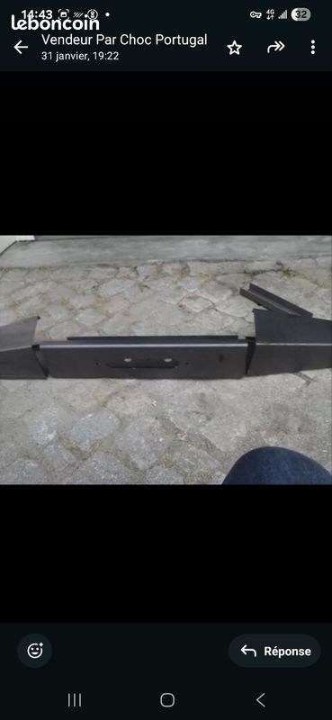 Par choc avant acier Toyota LJ 70 / 73 (image 3)