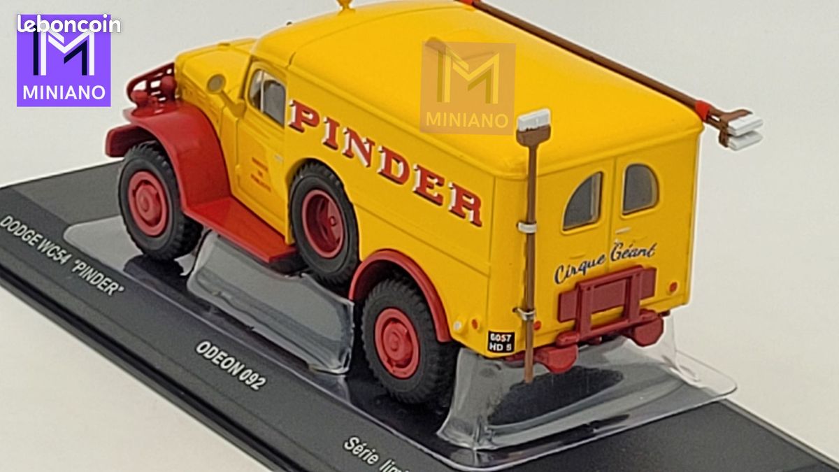 Dodge WC54 Cirque Pinder - Miniature 1/43 Odeon - Neuf - Modèle Collector Jaune