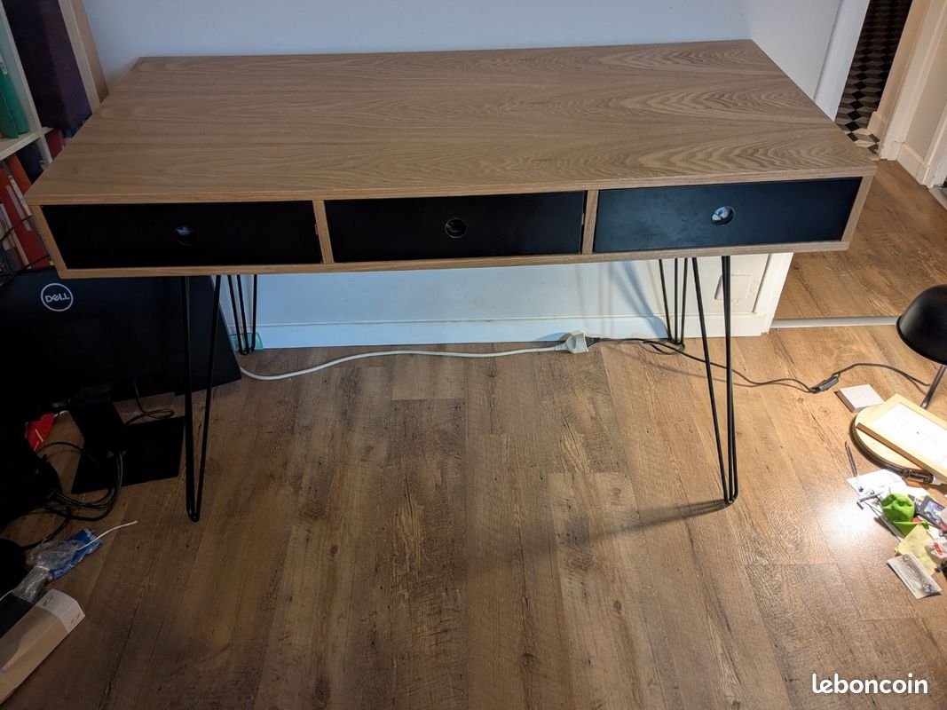 Bureau LaRedoute bois et métal (image 2)