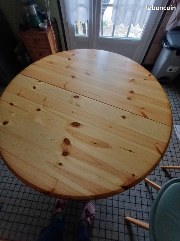 Table de cuisine ronde à rallonges (image 2)