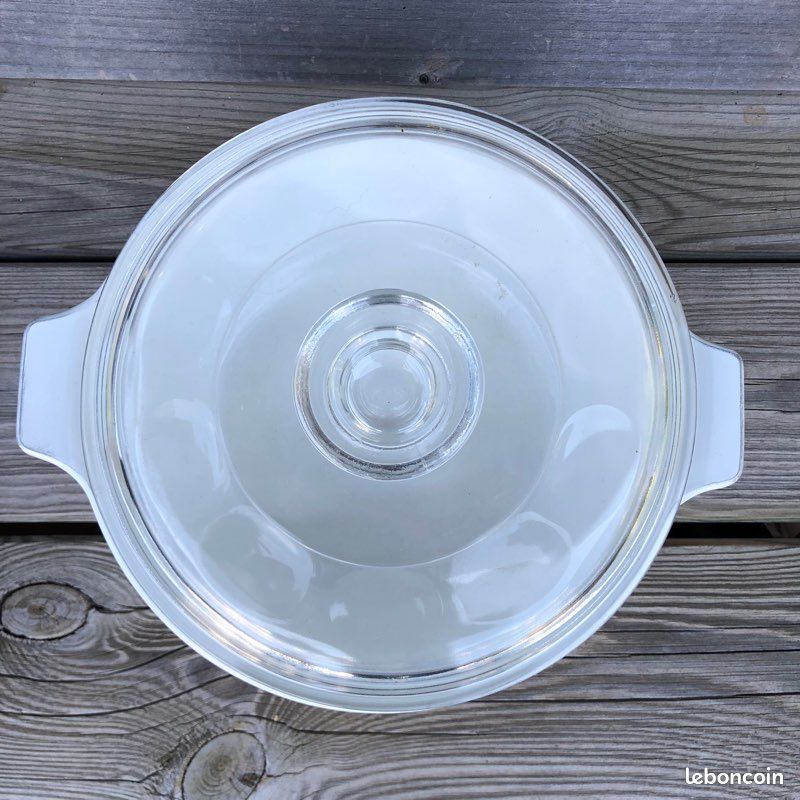 Ancienne cocotte, plat carré PYROFLAM PA5, 3,8L avec couvercle en verre