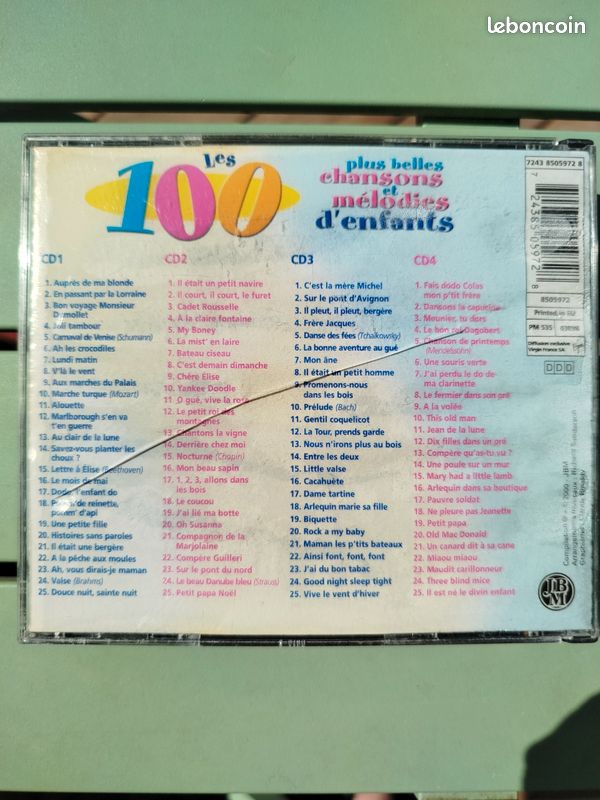 4 CD 100 chansons enfants compilation (image 2)
