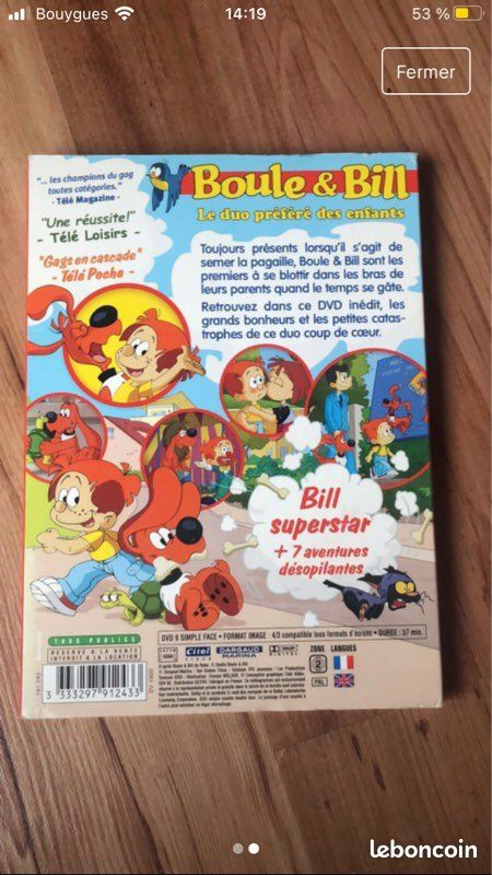 Lot de 2 dvd Boule et bill (image 1)
