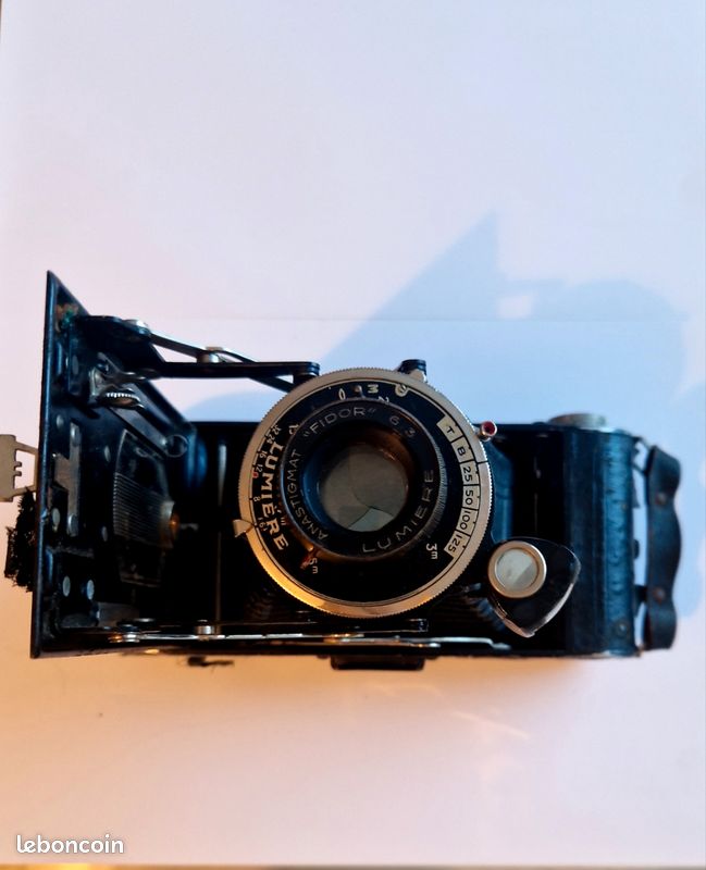 Appareil photo pliant vintage Lumière Anastigmat Fidor 6,3